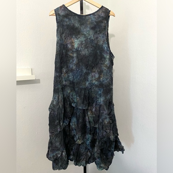 Comfy USA — Lori Jumper Dress Nicolas Print XL Lagenlook Art to Wear - Picture 4 of 11